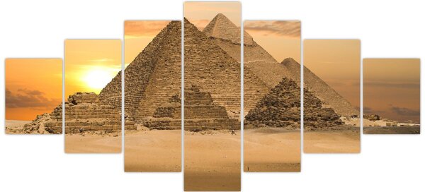 Obraz - Pyramidy (210x100 cm)