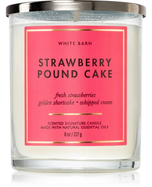 Bath & Body Works Strawberry Pound Cake vonná svíčka 227 g