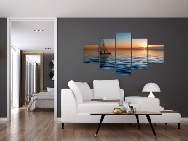 Obraz - Plachetnice na moři (125x70 cm)