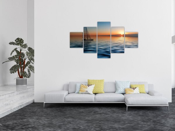 Obraz - Plachetnice na moři (125x70 cm)