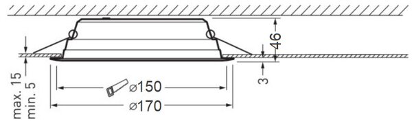 2325 G3 C05 OA LED 20/14/08/ML-8MC ET Plochý LED downl.multilum.19/13/8W 2000/1400/800lm 3000&4000K