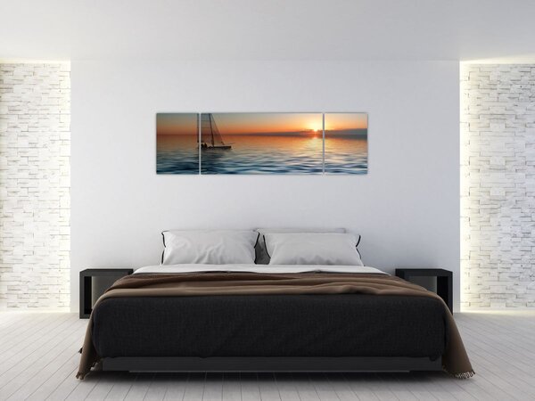 Obraz - Plachetnice na moři (170x50 cm)