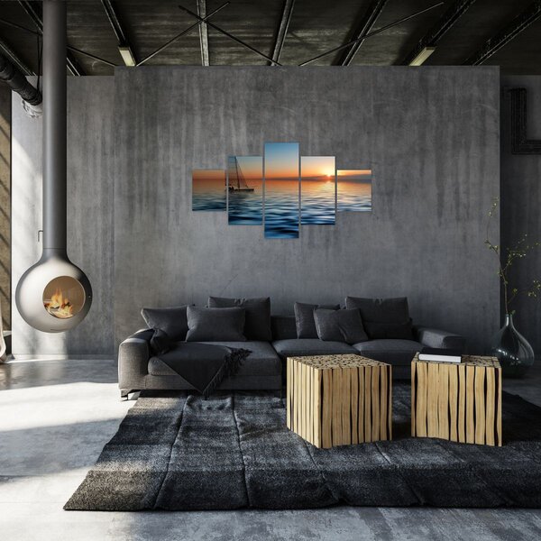Obraz - Plachetnice na moři (125x70 cm)