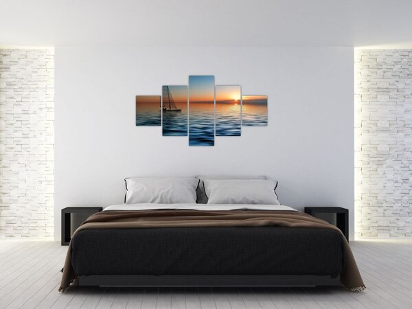 Obraz - Plachetnice na moři (125x70 cm)
