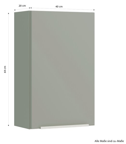 ZÁVĚSNÁ SKŘÍŇKA, rákosová zelená, 40/64/20 cm Held - Závěsné skříňky do koupelny, Online Only