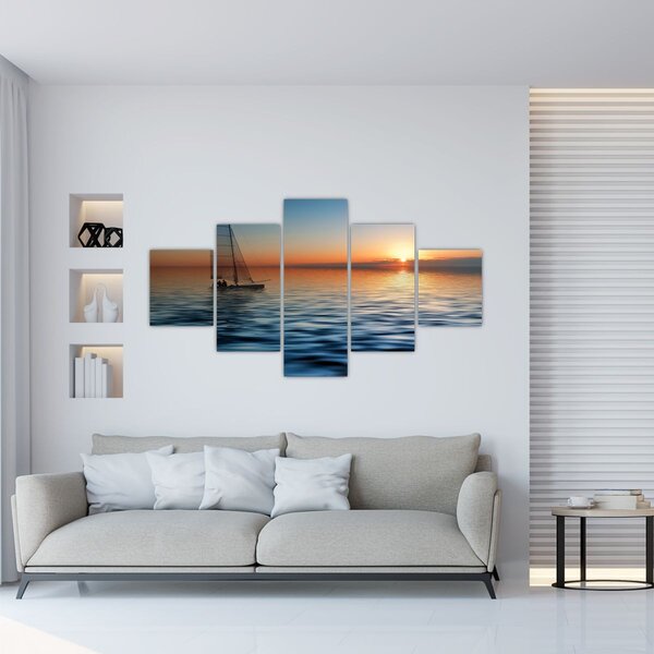 Obraz - Plachetnice na moři (125x70 cm)