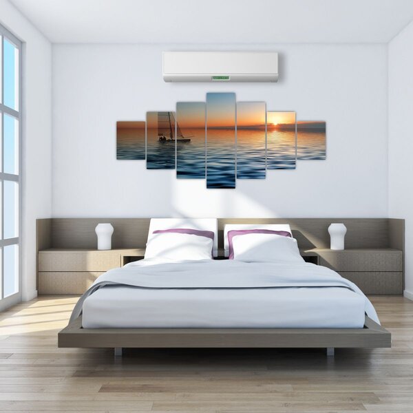 Obraz - Plachetnice na moři (210x100 cm)