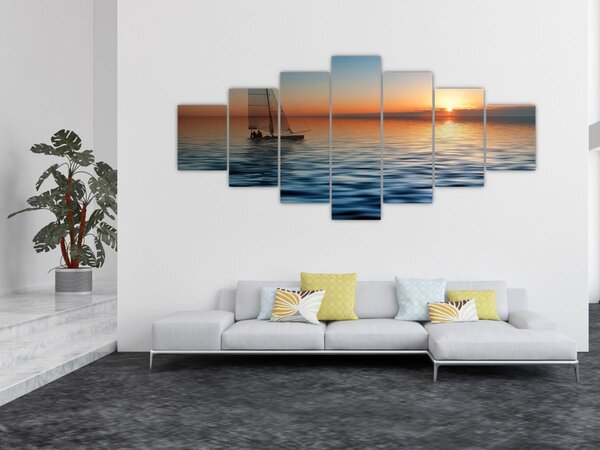 Obraz - Plachetnice na moři (210x100 cm)