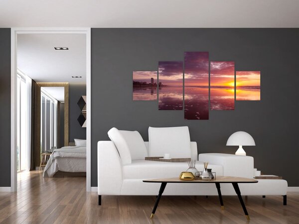 Obraz - Pláž při západu slunce (125x70 cm)