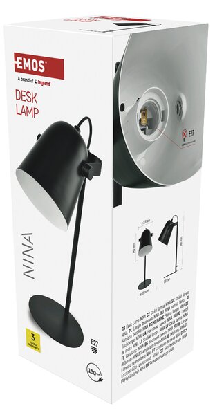 Stolní lampa NINA černá