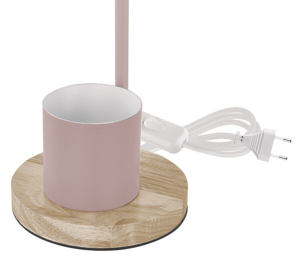 Stolní lampa POPPY růžová/přírodní