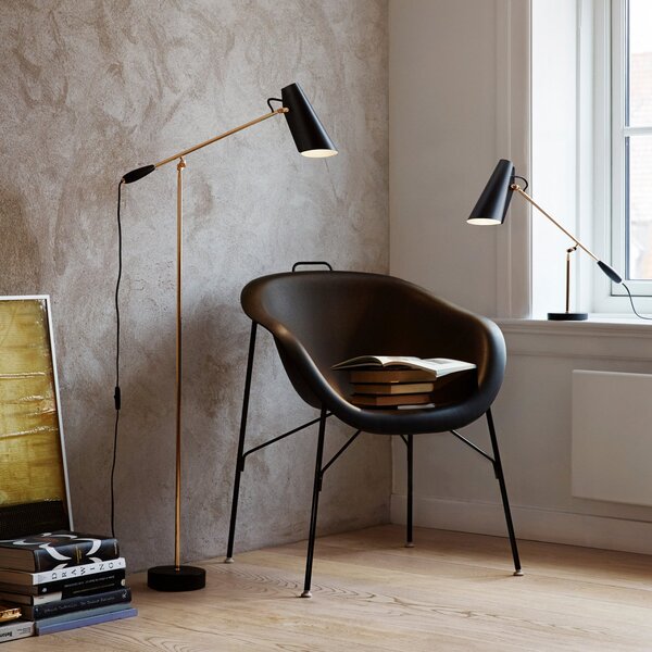 Stojací Lampa Northern, BIRDY, Černá, Obývací pokoj, Kov, Design