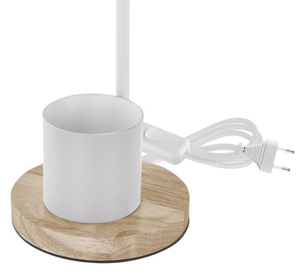 Stolní lampa POPPY bílá/přírodní