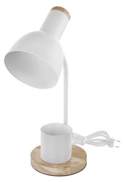Stolní lampa POPPY bílá/přírodní
