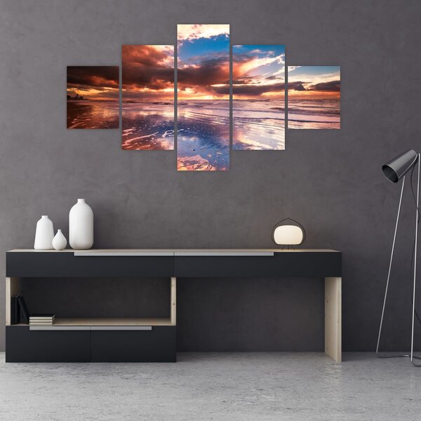 Obraz - Večerní pláž (125x70 cm)