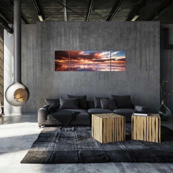 Obraz - Večerní pláž (170x50 cm)