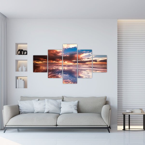 Obraz - Večerní pláž (125x70 cm)