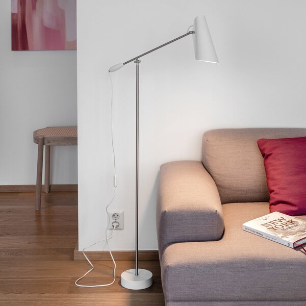 Stojací Lampa Northern, BIRDY, Bílá, Obývací pokoj, Kov, Design