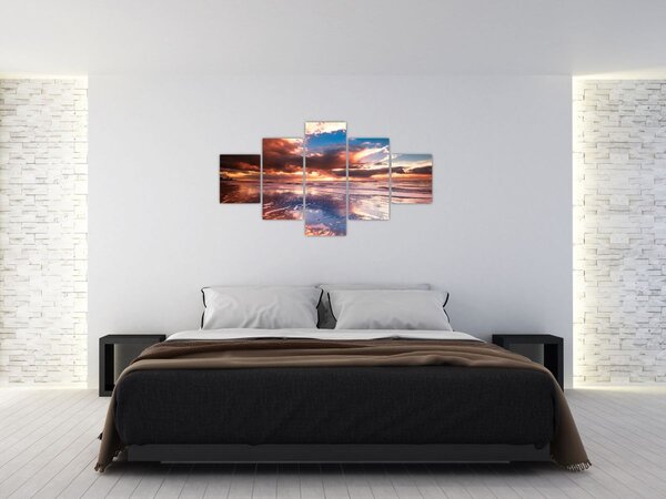 Obraz - Večerní pláž (125x70 cm)