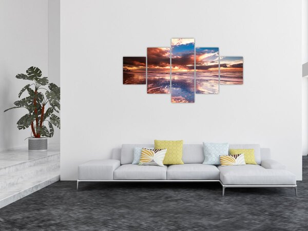Obraz - Večerní pláž (125x70 cm)