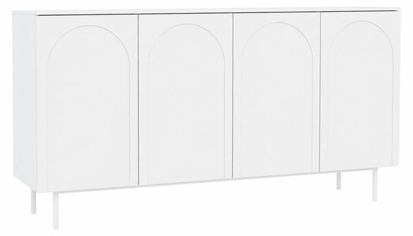 Komoda, bílá, 161 x 42 x 87,6 cm