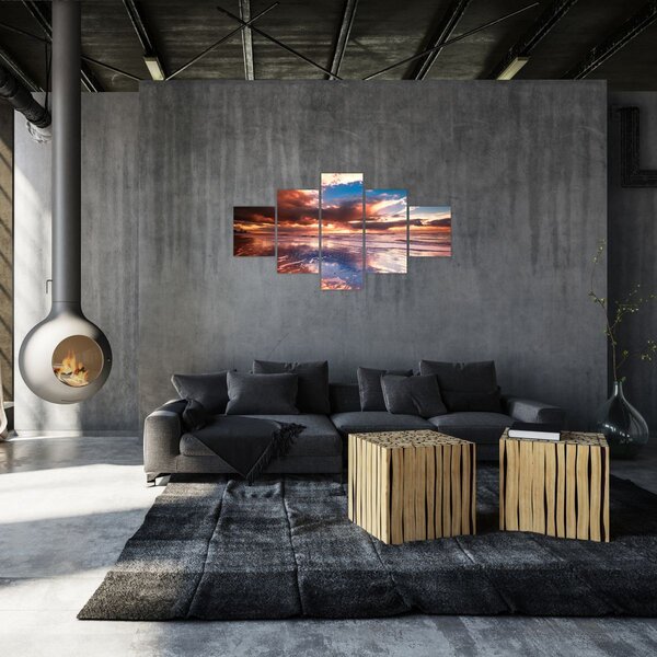 Obraz - Večerní pláž (125x70 cm)
