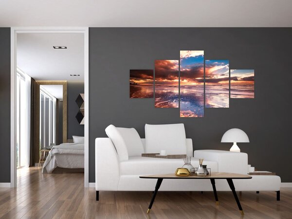 Obraz - Večerní pláž (125x70 cm)