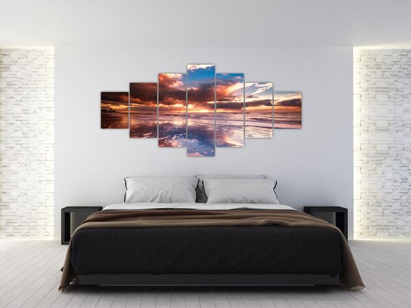 Obraz - Večerní pláž (210x100 cm)