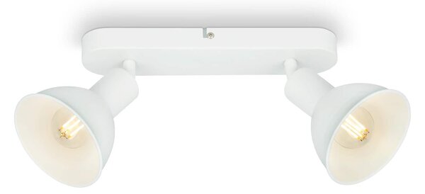 BRILO 2674-026 Bodové svítidlo 27 cm 2x E14 max. 25W bílé - BRILO