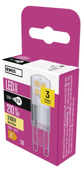 LED žárovka ZQ9526 G9, 1,9W, teplá bílá