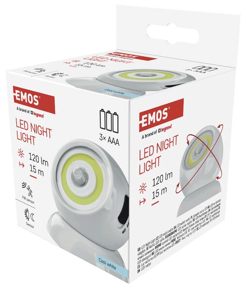 Noční LED lampa P3324 bílá