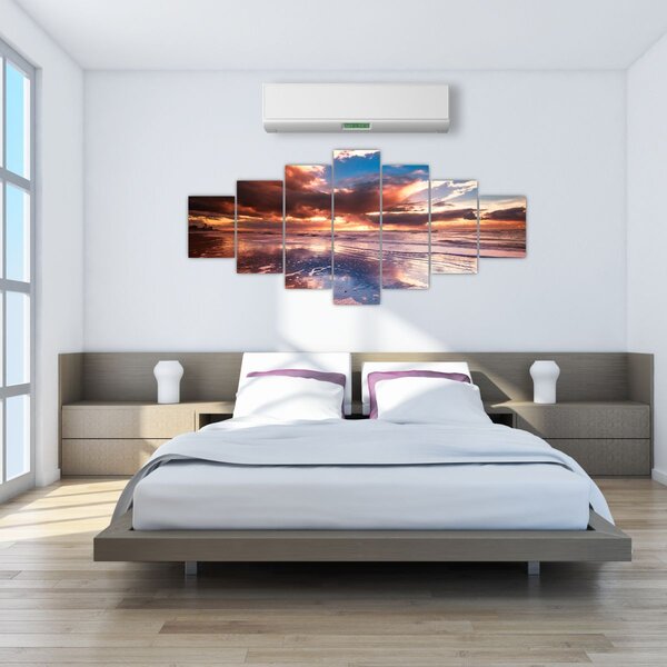 Obraz - Večerní pláž (210x100 cm)