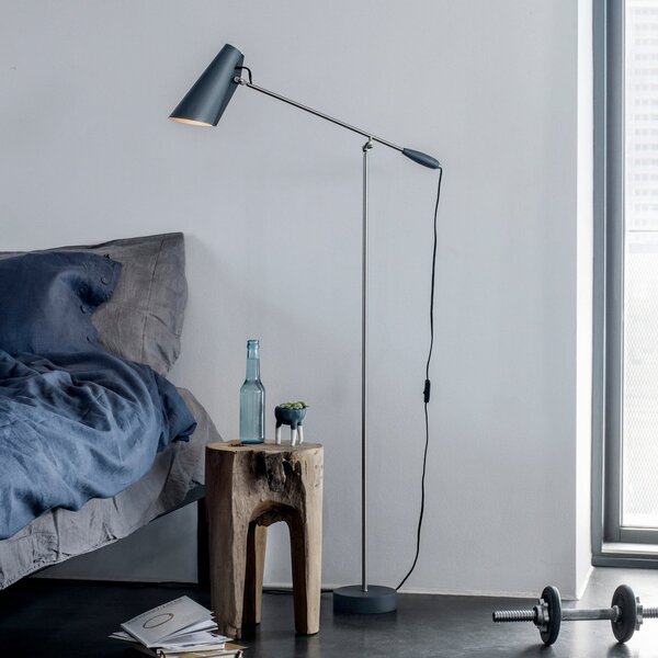 Stojací Lampa Northern, Birdy, Šedá, Obývací pokoj, Kov, Design