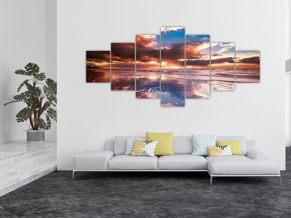 Obraz - Večerní pláž (210x100 cm)