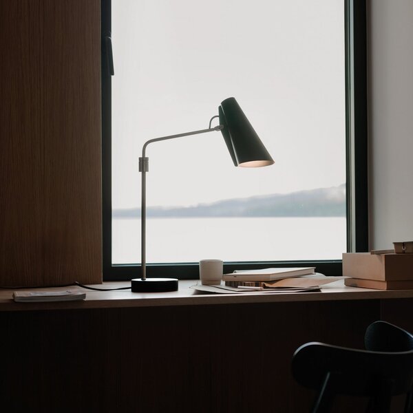 Stolní lampa Northern, Birdy Swing, Černá, Obývací pokoj, Kov, Design