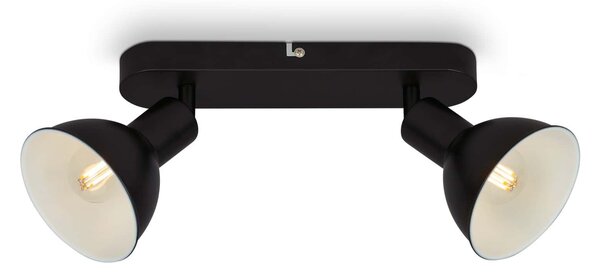 BRILO 2674-025 Bodové svítidlo 27 cm 2x E14 max. 25W černá - BRILO