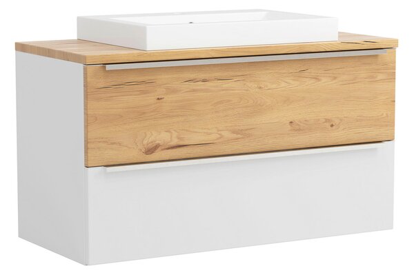SKŘÍŇKA S UMYVADLEM bílá, divoký dub Held - Umyvadla se skříňkou, Online Only