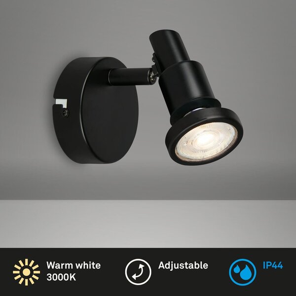 BRI 2992-015 LED bodové svítidlo pr. 8 cm 1xGU10 4,8W 400lm černá - BRILONER