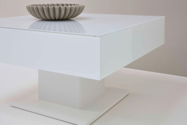 KONFERENČNÍ STOLEK, sklo, kompozitní dřevo, 75/75/42 cm MID.YOU - Konferenční stolky, Online Only