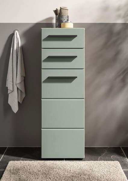 MIDI SKŘÍŇKA, barvy dubu, rákosová zelená, 34/104/31 cm MID.YOU - Koupelnové série, Online Only