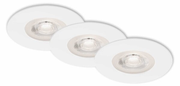 BRI 7046-036 3ks sada LED vestavné svítidlo, pr. 9 cm, 5 W, bílé - BRILONER