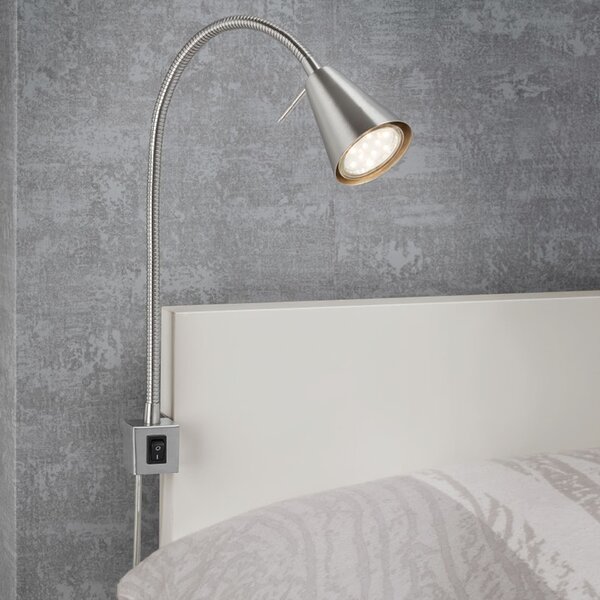 BRILONER Flexibilní nástěnné svítidlo 40,3 cm 1xGU10 5W 400lm matný nikl BRI 2080012