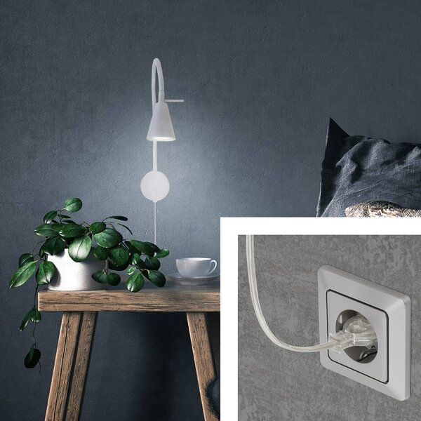 BRILONER Flexibilní nástěnné svítidlo 45 cm 1xGU10 5W 400lm bílé BRI 2082016