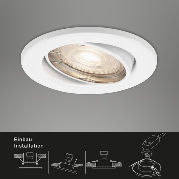 BRI 7147-036 3ks LED vestavné svítidlo, pr. 8,6 cm, 5 W, bílé - BRILONER
