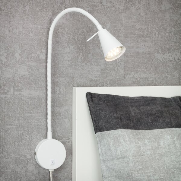 BRILONER Flexibilní nástěnné svítidlo 45 cm 1xGU10 5W 400lm bílé BRI 2082016