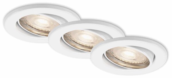 BRI 7147-036 3ks LED vestavné svítidlo, pr. 8,6 cm, 5 W, bílé - BRILONER