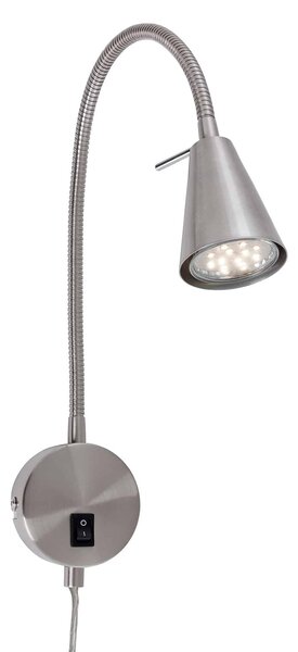 BRILONER Flexibilní nástěnné svítidlo 45 cm 1xGU10 5W 400lm matný nikl BRI 2082012