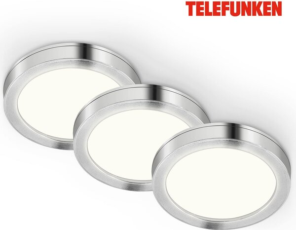 TF 205009TF TELEFUNKEN 3ks sada skříňkové svítidlo, pr. 6 cm, 1,8 W, 170 lm, hliník - BRILONER