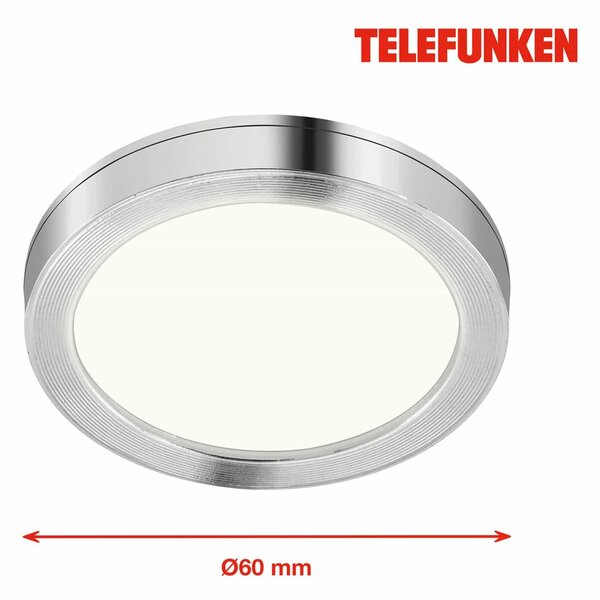 TF 205009TF TELEFUNKEN 3ks sada skříňkové svítidlo, pr. 6 cm, 1,8 W, 170 lm, hliník - BRILONER