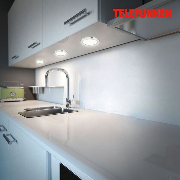 TF 205009TF TELEFUNKEN 3ks sada skříňkové svítidlo, pr. 6 cm, 1,8 W, 170 lm, hliník - BRILONER